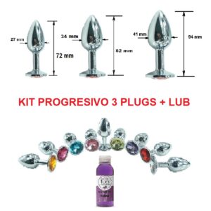 kit anal progresivo 3 plugs