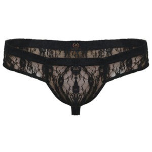tanga masculina de encaje negro mosch 1