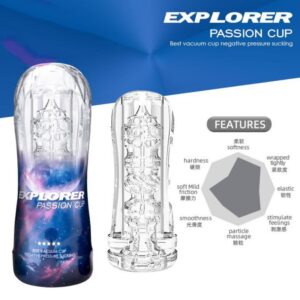 Masturbador Transparente "Explorer Passion Cup Crystal" - Canwin
