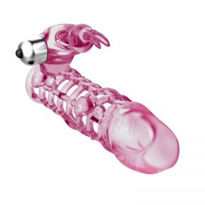 Funda Peneana Con Vibrador, Texturizada - Extiende 2 cm