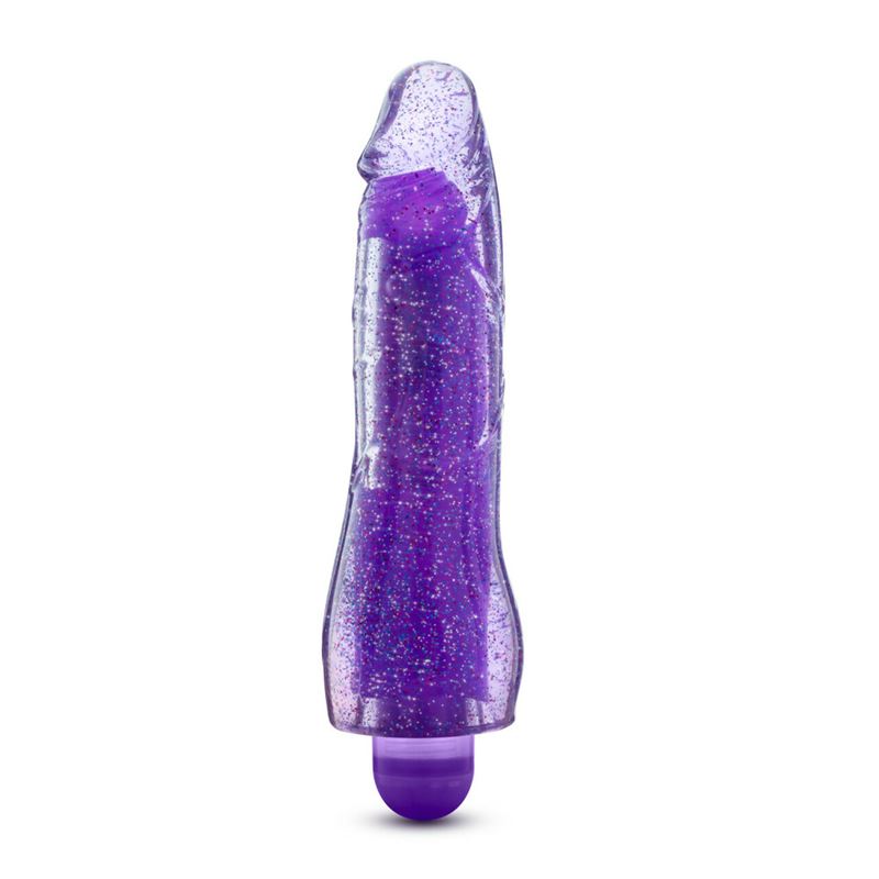 bl-43011-glow-dicks-molly-glitter-vibrator-purple-5d499c03a4bc459aa5309a750e240d43 Vibrador Glow Dicks Molly 20x5 cm - Luz Led - Imagen 5