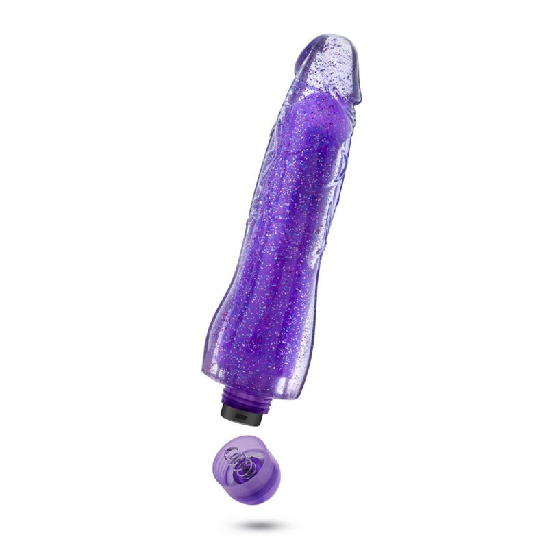 bl-43011-glow-dicks-molly-glitter-vibrator-purple-aca1e56372a9426c84474b65d97e93a0 Vibrador Glow Dicks Molly 20x5 cm - Luz Led - Imagen 3