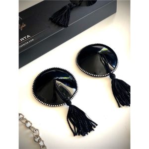Pezoneras acharoladas con pompón - Sexy Black