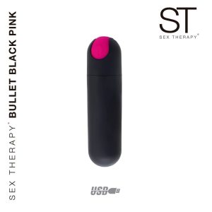 Bala Vibradora 10cm - Bullet Black Pink