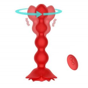 plug anal con movimiento- red flower