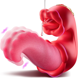 vibrador lengua con boca besadora